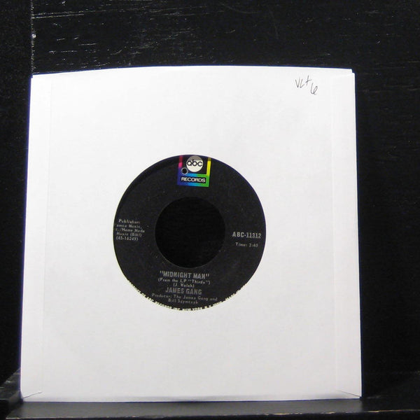James Gang - Midnight Man / White Man - Black Man 7" VG+ ABC-11312 Vinyl 45 - Shuga Records