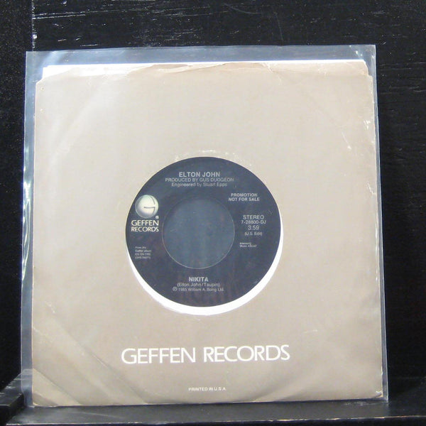 Elton John - Nikita 7" VG+ 7-28800-DJ Vinyl 45 Promo Geffen Records 1985 - Shuga Records