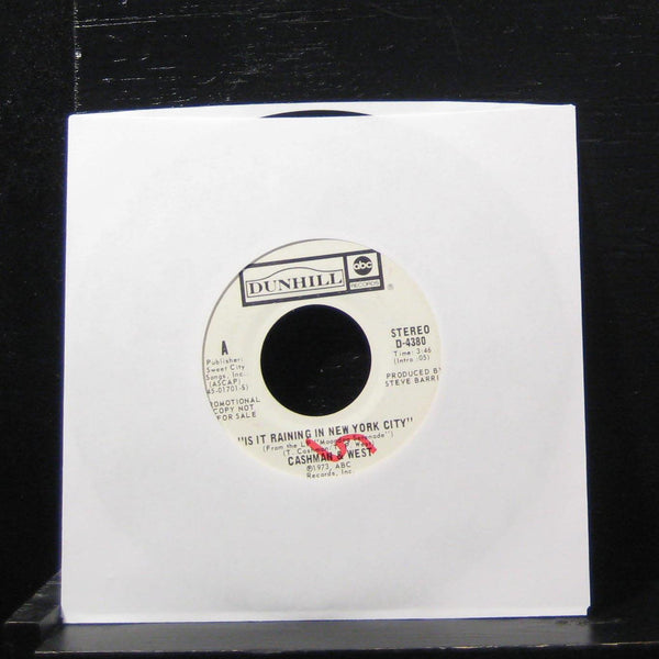 Cashman & West - Is It Raining In New York City 7" VG+ D-4380 Vinyl 45 Promo - Shuga Records