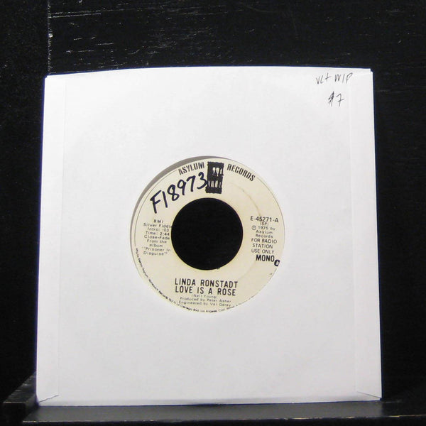 Linda Ronstadt - Love Is A Rose / Love Is A Rose 7" VG+ E-45271 Vinyl 45 Promo - Shuga Records
