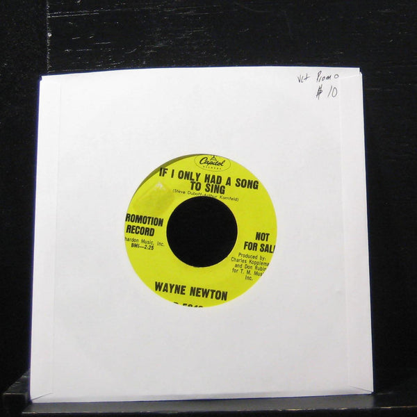 Wayne Newton - If I Only Had A Song To Sing 7" VG+ P 5842 Vinyl 45 Promo - Shuga Records