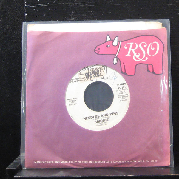Smokie - Needles And Pins 7" VG+ RS 881 Vinyl 45 Promo RSO 1977 - Shuga Records