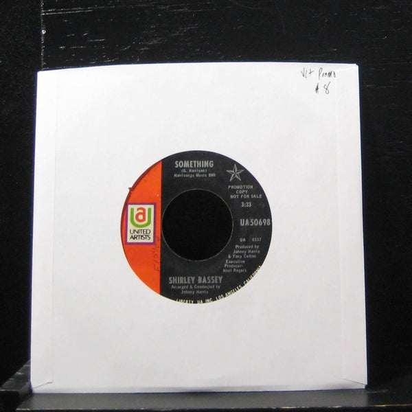 Shirley Bassey - Something 7" VG+ UA50698 Vinyl 45 Promo United Artists - Shuga Records