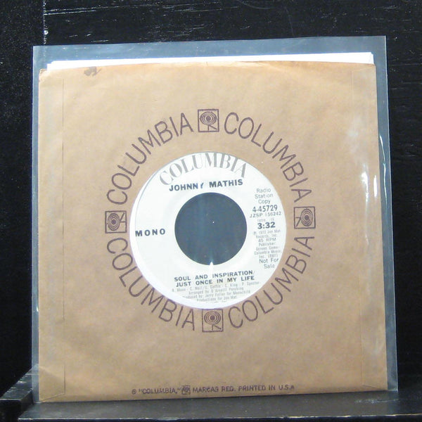 Johnny Mathis - Soul And Inspiration 7" Mint- 4-45729 Vinyl 45  Promo - Shuga Records