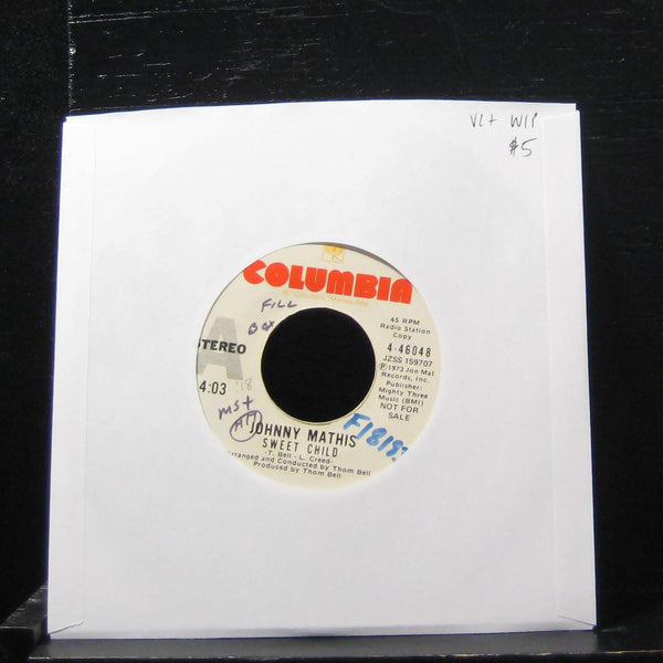 Johnny Mathis - Sweet Child 7" VG+ 4-46048 Vinyl 45 Promo Columbia - Shuga Records