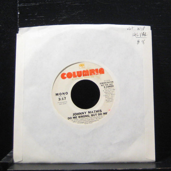Johnny Mathis - Do Me Wrong, But Do Me 7" VG+ 3-10404 Vinyl 45 Promo Variant - Shuga Records