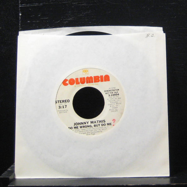 Johnny Mathis - Do Me Wrong, But Do Me 7" VG+ 3-10404 Vinyl 45 Promo Variant - Shuga Records