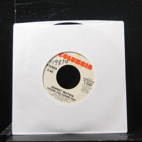 Johnny Mathis - Loving You, Losing You 7" VG+ 3-10496 Vinyl 45 Promo - Shuga Records