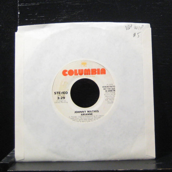 Johnny Mathis - Arianne Mono / Stereo 7" VG+ 3-10574 Vinyl 45 Promo - Shuga Records