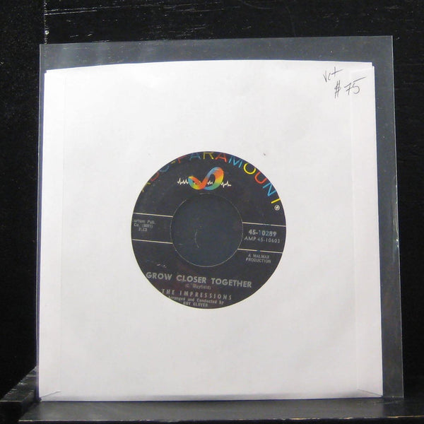 The Impressions - Grow Closer Together 7" VG+ 45-10289 Vinyl 45 - Shuga Records