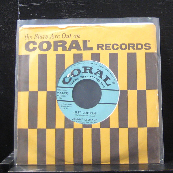 Johnny Desmond - A White Sport Coat / Just Lookin 7" Mint- 961835 Vinyl 45 promo - Shuga Records