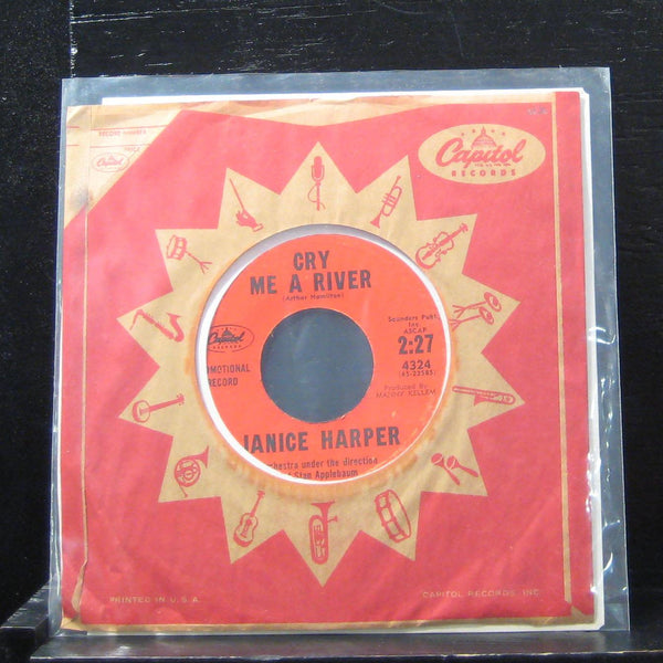 Janice Harper - Cry Me A River 7" Mint- 4324 Vinyl 45 Promo - Shuga Records