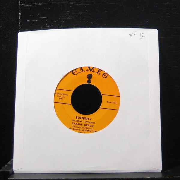 Charlie Gracie - Butterfly / Ninety-Nine Ways 7" VG+ 105 Vinyl 45 - Shuga Records