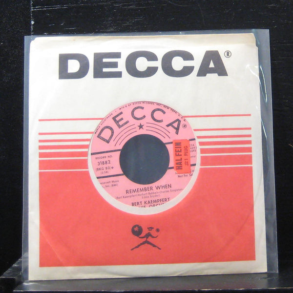 Bert Kaempfert - Bye Bye Blues / Remember When 7" VG+ 31882 Vinyl 45 Promo - Shuga Records