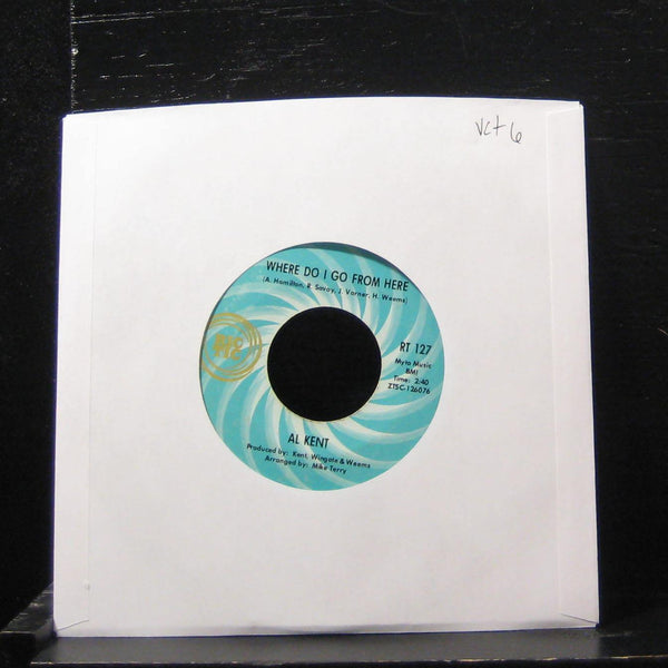 Al Kent - Where Do I Go From Here / Instrumental 7" VG+ RT 127 Vinyl 45 - Shuga Records