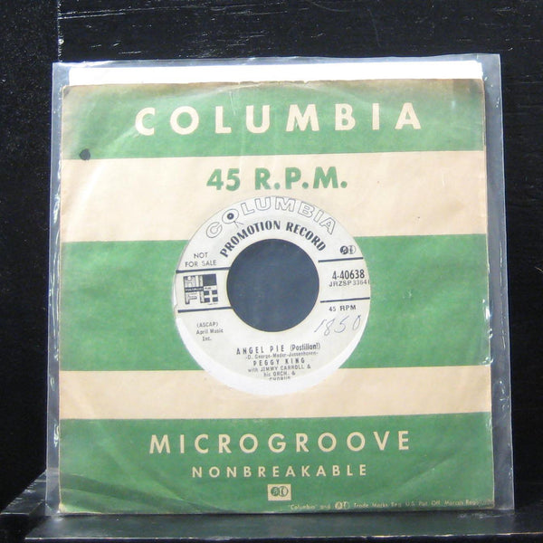 Peggy King - Angel Pie / Kiss And Run 7" VG 4-40638 Vinyl 45 Columbia - Shuga Records