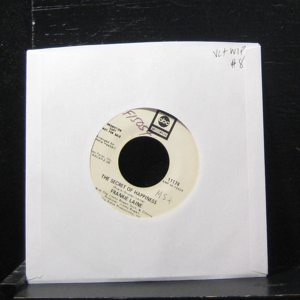 Frankie Laine - The Secret Of Happiness 7" VG+ 11174 Vinyl 45 Promo - Shuga Records