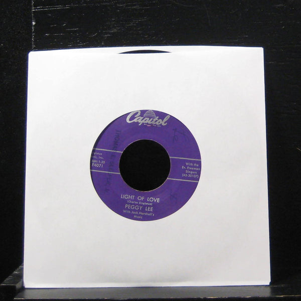 Peggy Lee - Light Of Love / Sweetheart 7" VG+ F4071 Vinyl 45 - Shuga Records