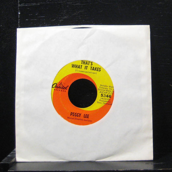 Peggy Lee Pass Me By / That's What It Takes 7" VG 5346 Vinyl 45 - Shuga Records