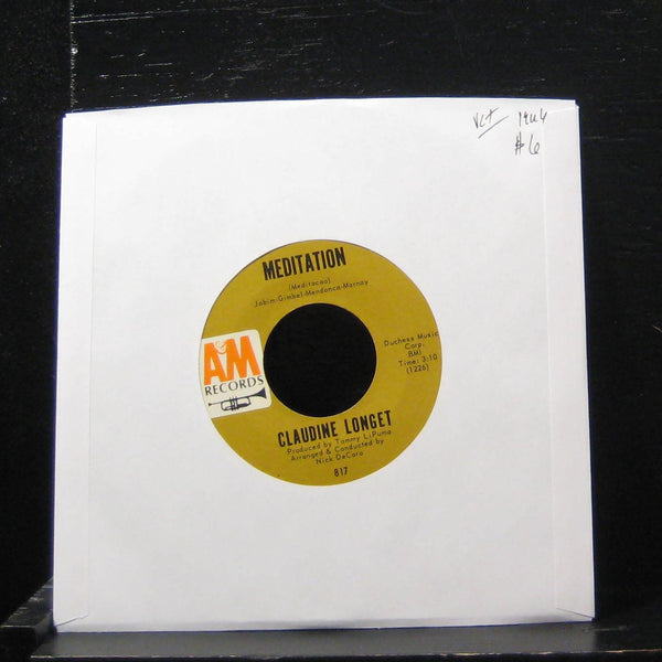 Claudine Longet - Meditation / Sunrise Sunset 7" VG+ 817 Vinyl 45 - Shuga Records