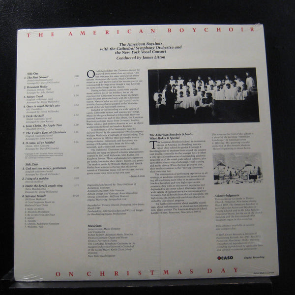 American Boy Choir, James Litton - On Christmas Day LP New Sealed HR002 Vinyl - Shuga Records
