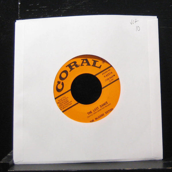 The McGuire Sisters - The Last Dance / Nine O Clock 7" VG+ 9-62216 Vinyl 45 - Shuga Records