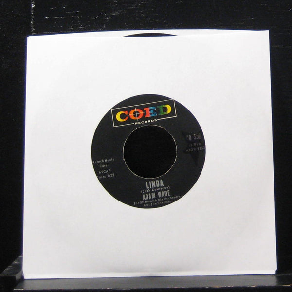 Adam Wade - Linda / Tonight I Won't Be There 7" VG+ CO-556 Vinyl 45 Coed - Shuga Records