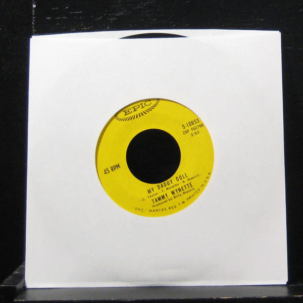 Tammy Wynette - Run, Woman, Run / My Daddy Doll 7" VG+ 5-10653 Vinyl 45 - Shuga Records