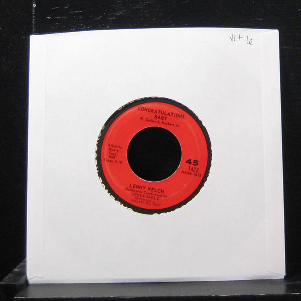 Lenny Welch - Ebb Tide / Congratulations Baby 7" VG+ 1422 Vinyl 45 1962 - Shuga Records