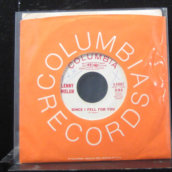 Lenny Welch - Since I Fell For You 7" VG+ 4-44007 Vinyl 45 Promo - Shuga Records