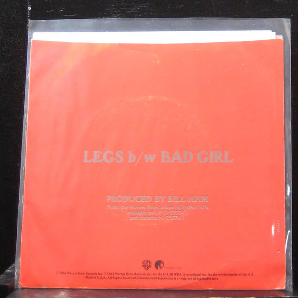 ZZ Top - Legs / Bad Girl 7" VG+ 7-29727 Vinyl 45 Warner Bros 1984 - Shuga Records