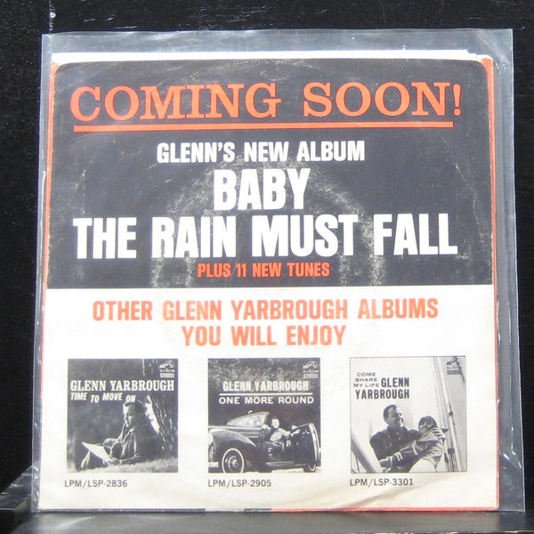 Glenn Yarbrough - Baby The Rain Must Fall 7" VG+ 47-8498 Vinyl 45 - Shuga Records