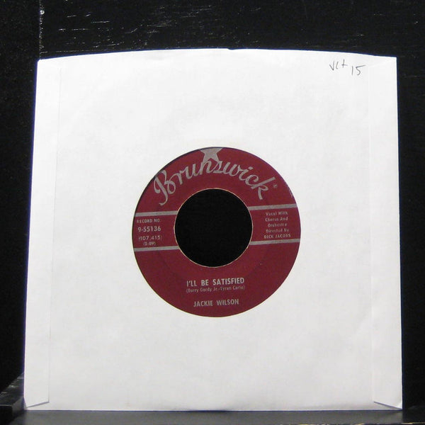 Jackie Wilson - I'll Be Satisfied / Ask 7" VG+ 9-55136 Vinyl 45 Brunswick - Shuga Records