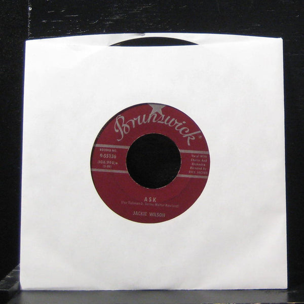 Jackie Wilson - I'll Be Satisfied / Ask 7" VG+ 9-55136 Vinyl 45 Brunswick - Shuga Records