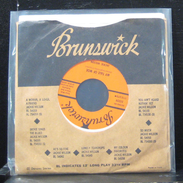 Jackie Wilson - I Just Cant Help It / My Tale Of Woe 7" VG+ 55229 Vinyl 45 - Shuga Records