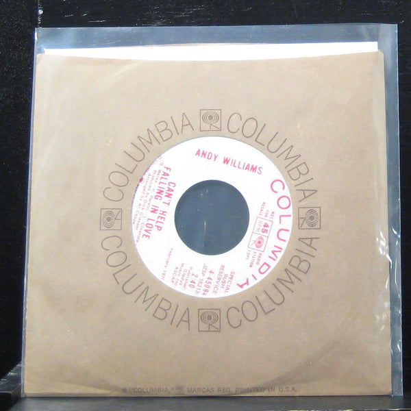 Andy Williams - Can't Help Falling In Love 7" VG+ 4-45094 Vinyl 45 Promo - Shuga Records