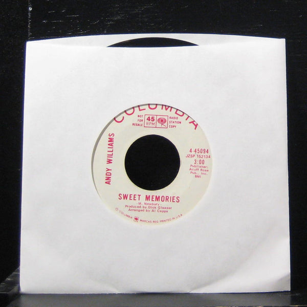 Andy Williams - Can't Help Falling In Love 7" VG+ 4-45094 Vinyl 45 Promo - Shuga Records