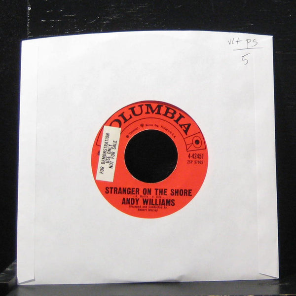 Andy Williams - Stranger On The Shore 7" VG+ 4-42451 Vinyl 45 Promo - Shuga Records