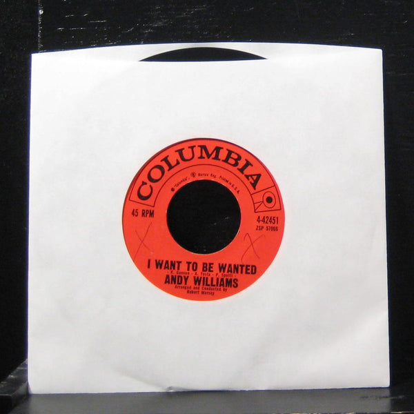 Andy Williams - Stranger On The Shore 7" VG+ 4-42451 Vinyl 45 Promo - Shuga Records