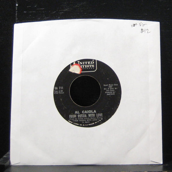 Al Caiola - From Russia With Love 7" VG UA 711 Vinyl 45 - Shuga Records