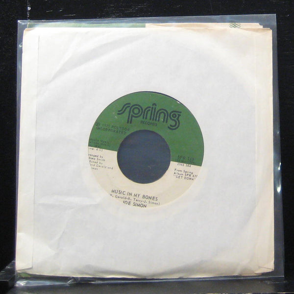 Joe Simon - Music In My Bones / Fire Burning 7" VG+ SPR 159 Vinyl 45 - Shuga Records
