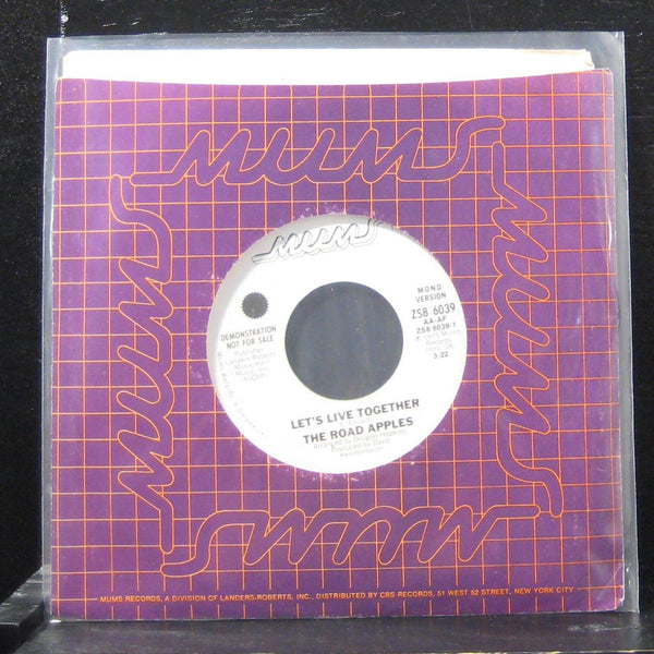 The Road Apples - Let's Live Together 7" VG+ ZS8 6039 Vinyl 45 Promo - Shuga Records