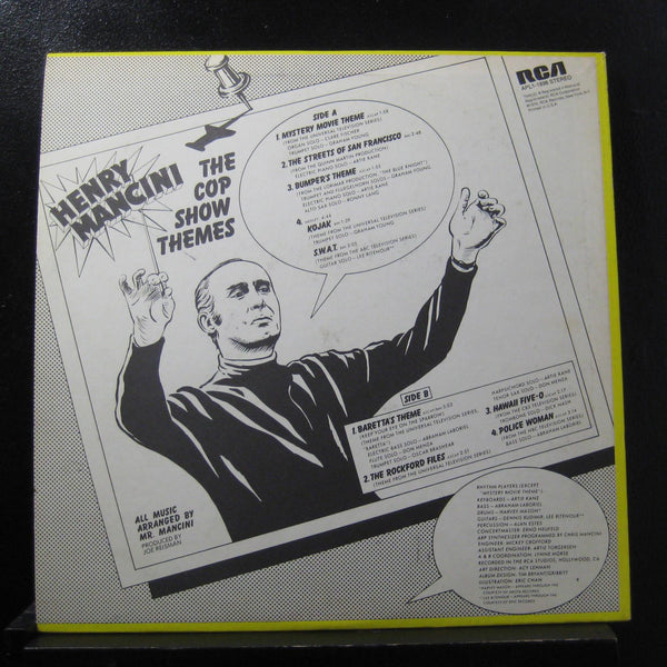 Henry Mancini - The Cop Show Themes LP VG+ APL1-1896 RCA 1976 Vinyl Record - Shuga Records