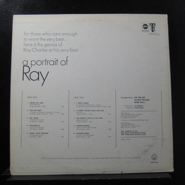 Ray Charles - A Portrait Of Ray LP Mint- ABCS-625 ABC 1968 USA Vinyl Record - Shuga Records