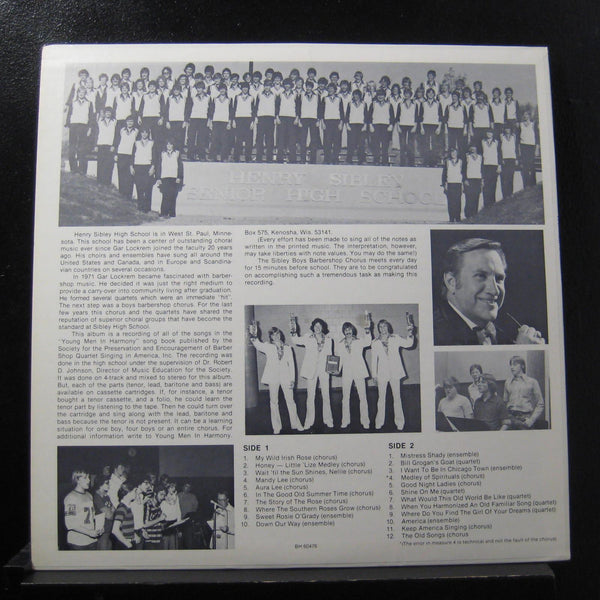 Henry Sibley High Barbershop - Young Men In Harmony LP VG+ BH 60476 Vinyl Record - Shuga Records