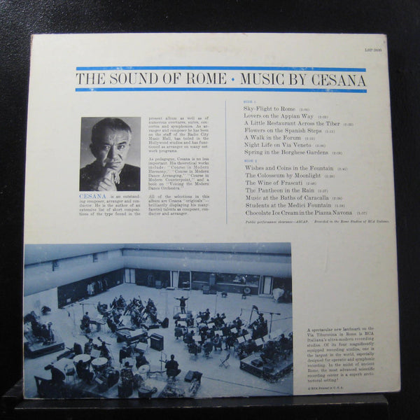 Cesana - The Sound Of Rome LP VG+ LSP 2600 Living Stereo 1962 USA Vinyl Record - Shuga Records