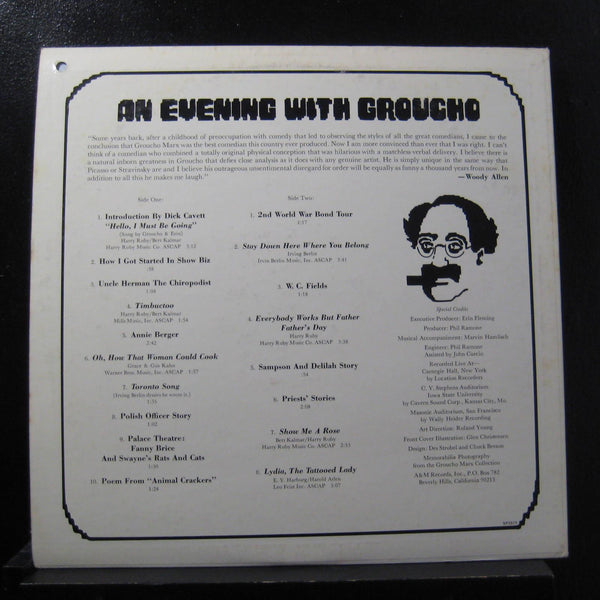 Groucho Marx - An Evening With Groucho LP VG+ SP-3515 White Promo Vinyl Record - Shuga Records