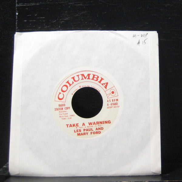 Les Paul & Mary Ford - Wonderful Rain 7" Mint- 4-41660 Vinyl 45 Promo - Shuga Records