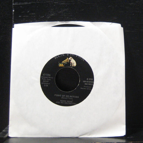 Henri Rene - Blue Flame / Point Of No Return 7" VG+ 47-7356 Vinyl 45 - Shuga Records