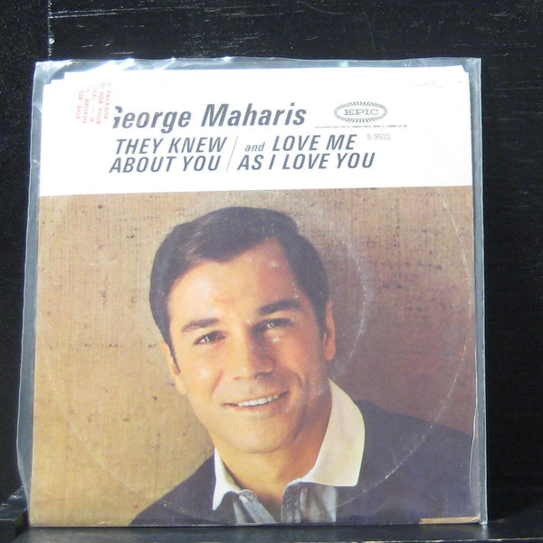 George Maharis - Love Me As I Love You 7" VG+ 5-9522 Vinyl 45 Epic - Shuga Records